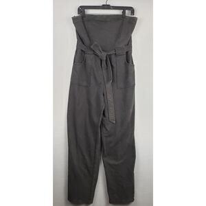 NOBO‎ Size L Strapless Jumpsuit Black Belted Neutral Indie Grunge Festival Boho